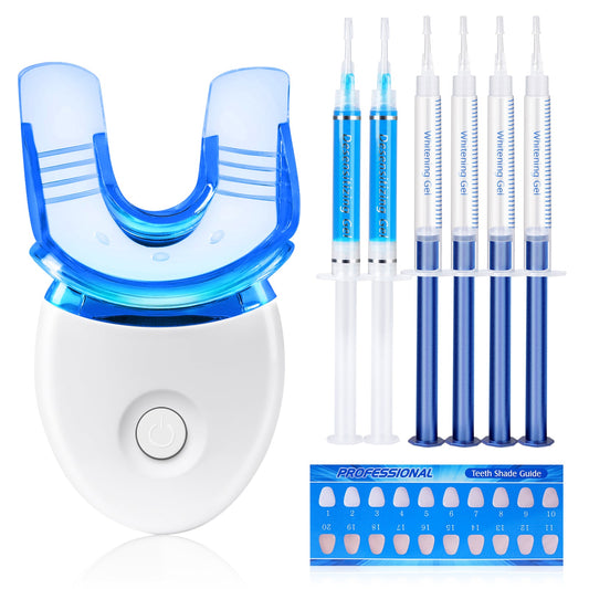 Whitening Kit for Sensitive Teeth Oral Care, Includes LED Light, 4