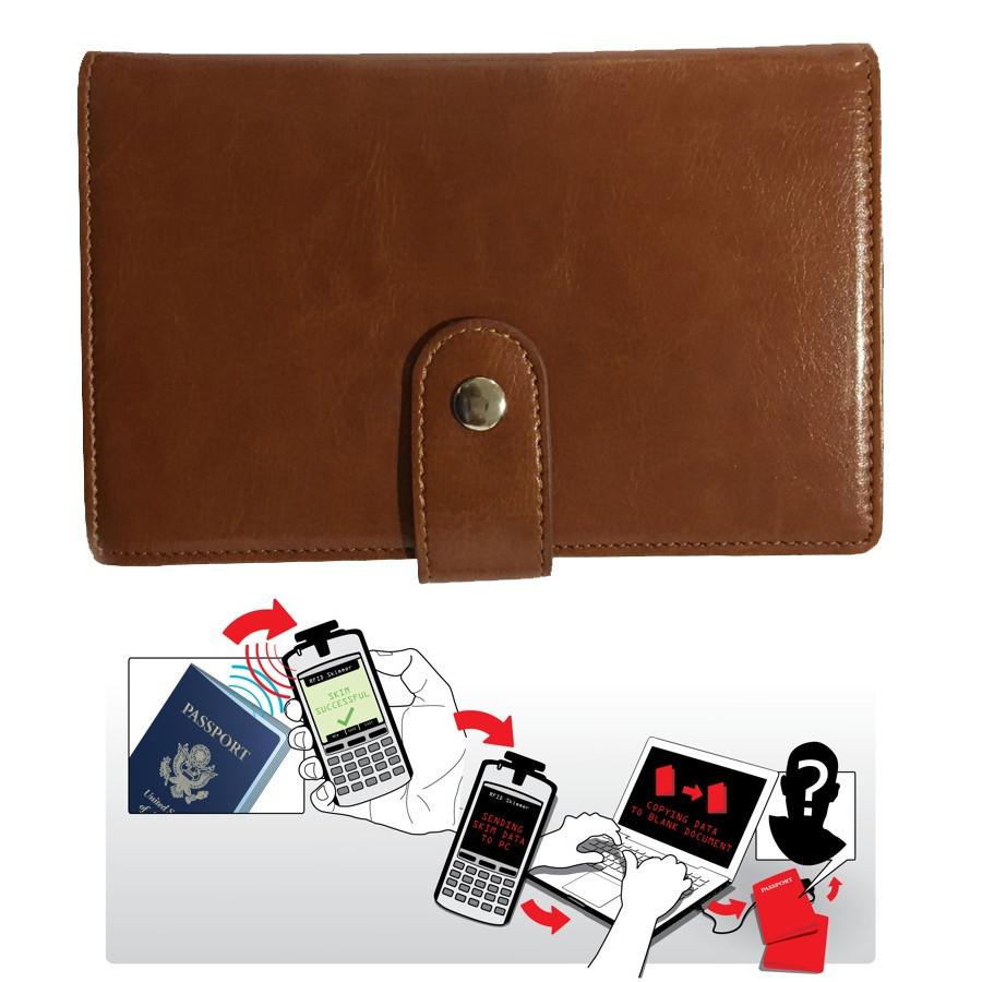 Passport Wallet with RFID Safe Lock