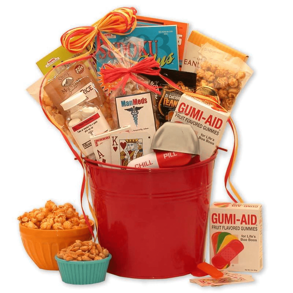 Man Meds Get Well Gift For Men - get well soon basket - get well soon