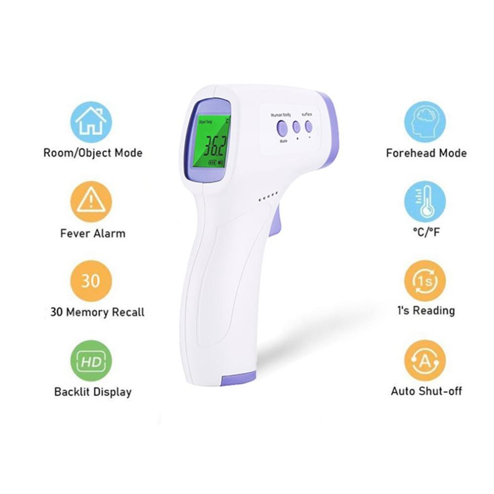 Non-Contact Infrared Forehead Thermometer LCD Digital Laser Backlight