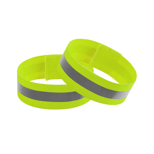 2PCS Running Reflective Arm Bands for Wrist Ankle Leg LED Reflector