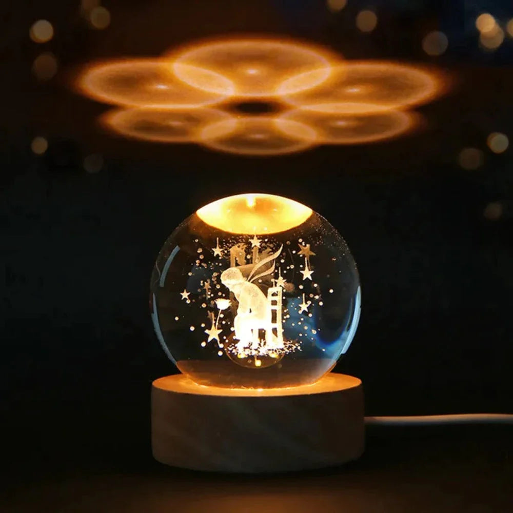 3D Laser Engraved Crystal Ball