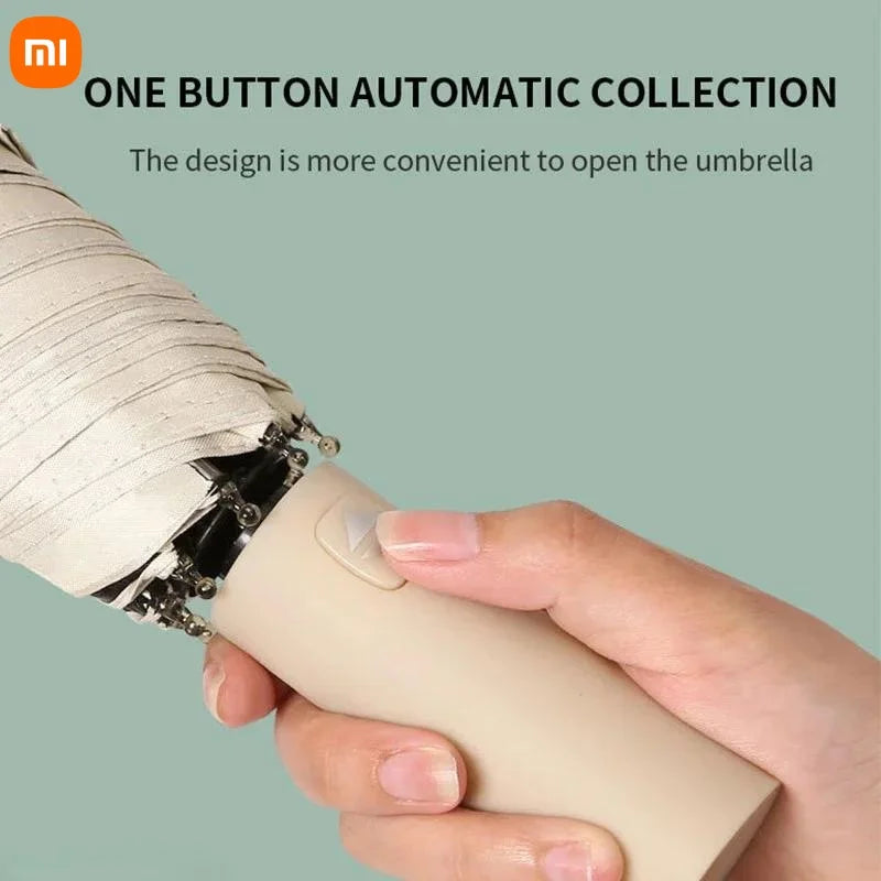 Paraguas automático Xiaomi de 24 colores sólidos y ligero 