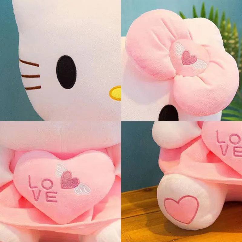 24-55cm Sanrio Hello Kitty Cat Plush Toys Cartoon KT Cat Plushie Doll