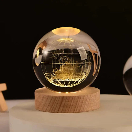 3D Laser Engraved Crystal Ball