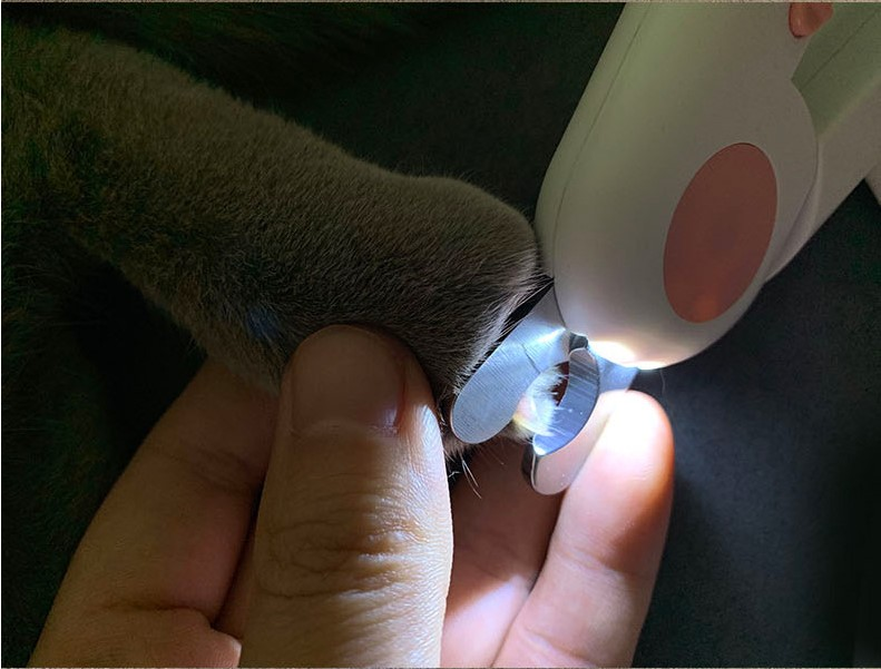 Pet Nail Scissors LED Cat Nail Clipper Trimmer