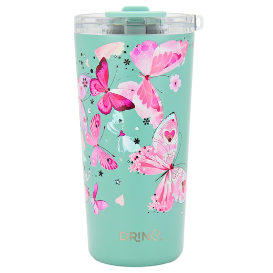 DRINCO® Seattle 20oz Insulated Tumbler Leakproof w/straw-Butterfly